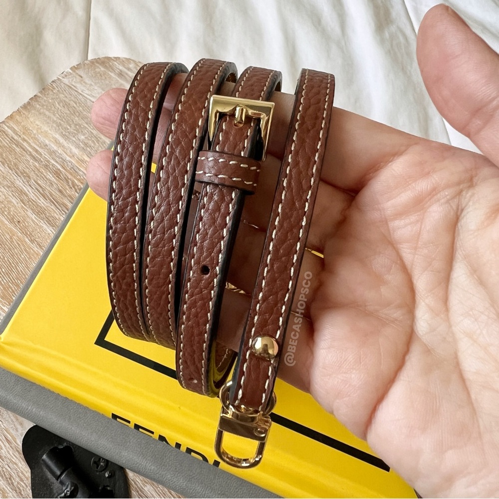 Crossbody Bag Accessories Genuine Leather Strap Hang Buckle For Longchamp - Picture 2 of 8